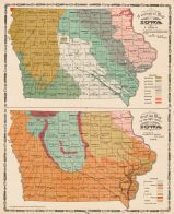 Geological Map and Outline Map of the Drift Sheets, Iowa State Atlas 1904